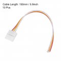 Uxcell 3 Pin 10mm Solderless Led Strip Light Jumper Cable 150mm Length 10pcs
