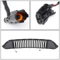Led Drl Vertical Fence Styling Front Upper Bumper Grille Grill Compatible With Ford Mustang Base Ecoboost Gt 18-20