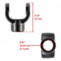 Caltric Front Prop Drive Shaft Yoke Compatible With Yamaha Kodiak 400 4x4 Yfm400 1993 1994 1995 1996 1997 1998