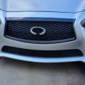 Hecasa Front Bumper Lower Grille Radiator Grill Compatible With 2014-2017 Infiniti Q50 Sport Black Mesh Replacement For