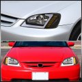 Ajp Distributors Black Housing Clear Corner Jdm Switchback Led Drl Sequential Turn Signal Headlights Driving Bumper Lamps 