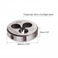 Uxcell 2pcs Round Threading Dies Metric M3 5 X 0 6 Thread Right Hand Alloy Tool Steel Screw Cutting Die Repair