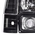 G-plus Headlights Assembly Compatible With 1994 1995 1996 1997 1998 1999 Gmc C1500 K1500 Yukon Bumper Headlamp Cleara Lensa