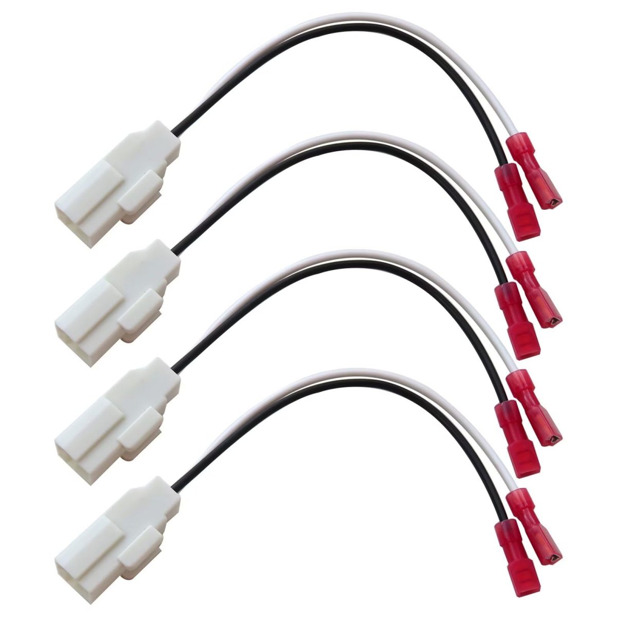 4pcs Front Rear Door Speaker Wire Harness Connector Plug Replacement For 2007-2014 Dodge Avenger