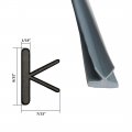 Shower Door Gray Vinyl Pivot Gasket For Swing Doors 7 Ft Long