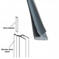 Shower Door Gray Vinyl Pivot Gasket For Swing Doors 7 Ft Long