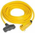 Electriduct Gfci Power Extension Cord Right Angle Plug 3 Outlets Ul Outdoor Waterproof 15 Amp 12 Gauge Auto Reset Gfi Adapter 