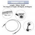 X Autohaux 150cm An3 M10 Car Hydraulic Brake Line Oil Hose Pipe Fitting 28a Stainless Steel For Motorcycle Dirt Racing Bike