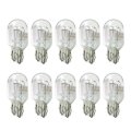 Xspeedonline 10pcs Incandescent 7443 T20 Tail Lamp Turn Signal Parking Reverse Bulb Clear White