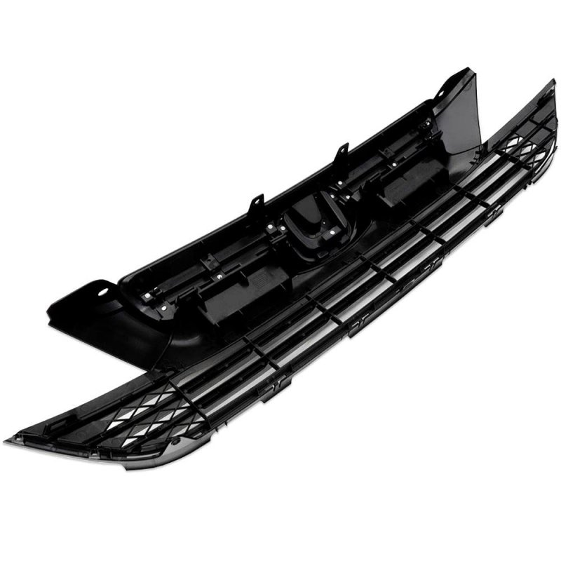 Front Upper And Lower Grille Chrome Bumper Mesh Grill For Honda Crv 2007 2008 2009 Black Plastic Radiator Guard