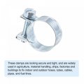 Uxcell 17-19mm Mini Fuel Injection Hose Clamp Zinc Plated Steel Line 12pcs