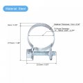 Uxcell 17-19mm Mini Fuel Injection Hose Clamp Zinc Plated Steel Line 12pcs