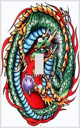 Dragon Circle Decorative Switchplate Cover