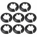 Uxcell 40-41mm Pipe Cover Decoration Pp Plastic Water Escutcheon Black 8pcs