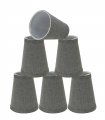 Aspen Creative 32657-6 Small Hardback Empire Shape Chandelier Clip-on Lamp Shade Set 6 Pack Transitional Design 4 Bottom Width 