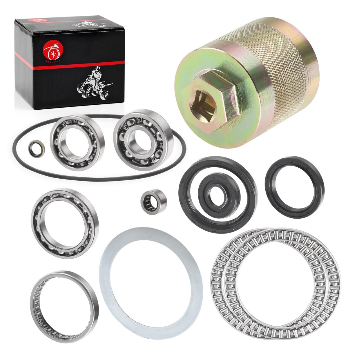 Front Differential Bearing Seal Kit And Tool For Kawasaki Brute Force 650 750 Prairie 360 700 Kvf650 Kvf750 Kvf360a B C Part