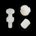 Uxcell 20 Pairs Nylon Screw Nut Assortment M6x25mm Slotted Pan Head Screws M6 Hex Nuts For Machinery Electronics White