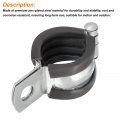 Uxcell 8pcs Split Ring Hanger Pipe Strap Fit For 1 25mm Rubber Cushion Support Bracket Clamps Tube