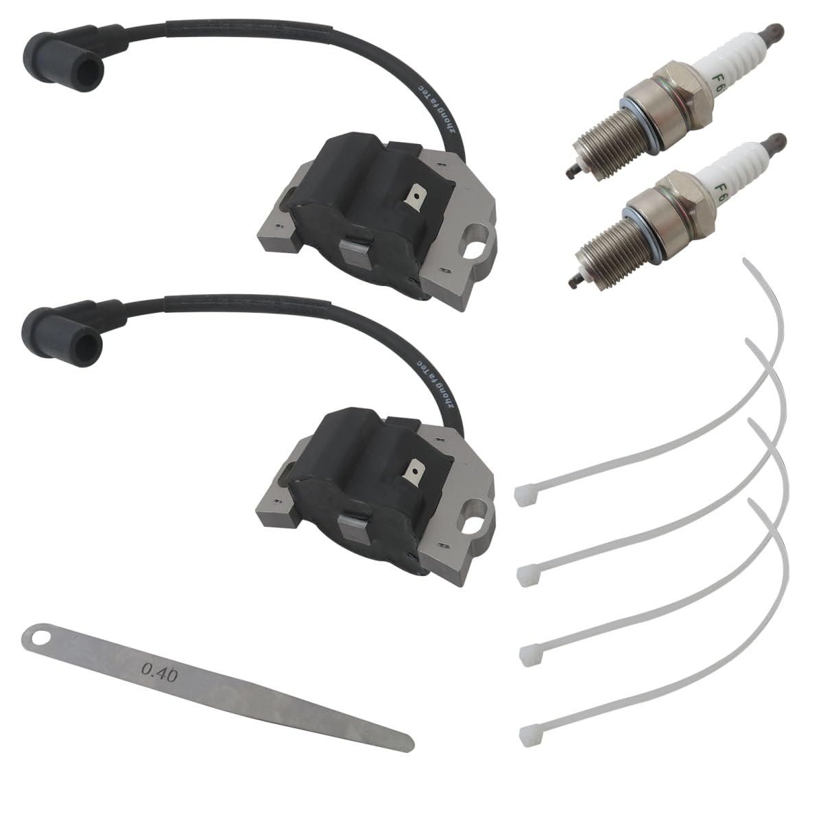 Premium 21171-0738 Ignition Coil With Spark Plugs 2 Sets For Kawaasaki Fr651v Fr691v Fx751v Fx801v Fx850v Fr600v