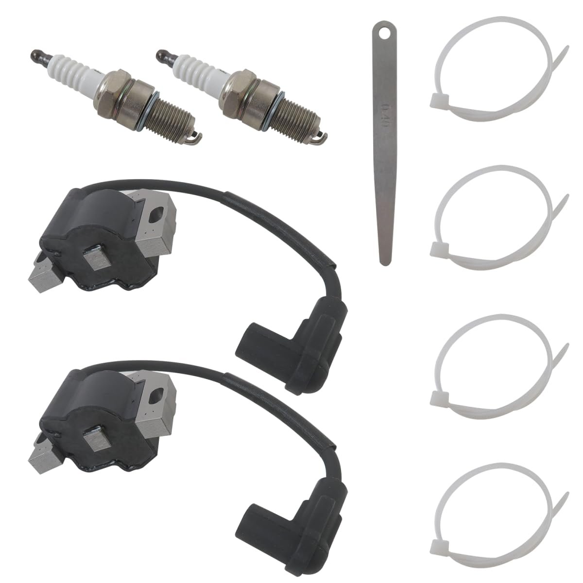Premium 21171-0738 Ignition Coil With Spark Plugs 2 Sets For Kawaasaki Fr651v Fr691v Fx751v Fx801v Fx850v Fr600v