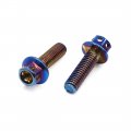 Uxcell 14pcs Colorful M6 Motorcycle Titanium Alloy Hexagon Bolts Fastener Clips Screws