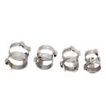 4 Piece Stainless Steel Air Conditioning Hose Clamps Ac Pipe Joint Cinch Clamp Rings Professional Grade Tubing Fitting