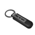 Cadillac Xt6 Official Licensed Keychain Black Pu Leather And Chrome Metal Plate 3 75 In X 1 Modern Style 