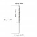 Uxcell 2 1mm Diamond Twist Drill Bits High Speed Steel For Glass Sea Shells Stone Tiles 10 Pcs
