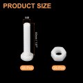 25 Pair Nylon Screws Nuts Assortment M8x40mm Hex Bolts And M8 For Machinery Electronics Industrial Accessories White