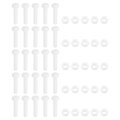 25 Pair Nylon Screws Nuts Assortment M8x40mm Hex Bolts And M8 For Machinery Electronics Industrial Accessories White