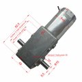 Fielect Dc Worm Geared Motor 12v 15rpm High Torque Electric Turbine Gear Box Reduction Double Shaft Gw600