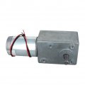 Fielect Dc Worm Geared Motor 12v 15rpm High Torque Electric Turbine Gear Box Reduction Double Shaft Gw600