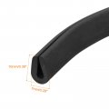 Uxcell U Channel Edge Trim 3 3ft Length Rubber Guard Seal Strip Protector Round Type Fit For 2 5-3mm 9 32 W X 25 64 H Black