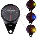 Odometer Motorcycle Led Backlight Speedometer Gauge Black Metal Construction Accurate Digital Readings Universal Fit For Most
