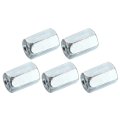 M10 X 1 5mm Coupling Nuts 5 Pieces Carbon Steel Galvanized Hex Rod Threaded Connectors 20mm White Industrial Construction 