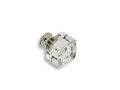 G-80 Ckp Brand Elegance Glass Collection Clear Knob With Polished Nickel Base 