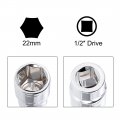 Uxcell Socket Accessory Set Of 3 Pcs 22mm 6-point Shallow 10 Sliding Wrench Breaker Bar 5 Extension With 1 2 Drive