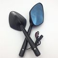 Smt Motorcycle Cnc Black Rear View Left Right Led Integrated Side Mirrors For 8mm 10mm Screw Yamaha Fz1 Fz6 Suzuki Gsr600