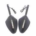 Smt Motorcycle Cnc Black Rear View Left Right Led Integrated Side Mirrors For 8mm 10mm Screw Yamaha Fz1 Fz6 Suzuki Gsr600