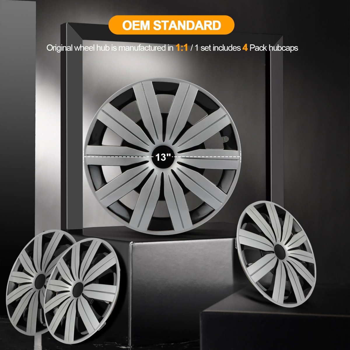 13 Hubcap Fits For Toyota Vw Chevy Chevrolet Honda Mazda Dodge Ford And Others Wheel Cover