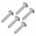 Uxcell Carriage Bolts Neck Bolt Round Head Square 304 Stainless Steel M8x50mm 5pcs