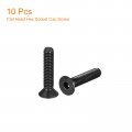 Uxcell 5 16-18x1-1 2 Flat Head Socket Cap Screws 10 9 Grade Carbon Steel Hex Countersunk Screw Bolts Fasteners Fully Threaded