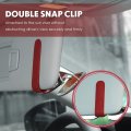 2 Packs Car Glasses Holder Universal Visor Sunglasses Clip Leather Eyeglasses Hanger And Ticketd Mount For Car Red