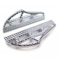 Httmt- Usmt216-119c-cd- Dominator Shark Fin Passenger Footboard Compatible With H-d Softail Slim Fat Boy Road King Chrome See