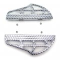 Httmt- Usmt216-119c-cd- Dominator Shark Fin Passenger Footboard Compatible With H-d Softail Slim Fat Boy Road King Chrome See