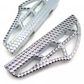 Httmt- Usmt216-119c-cd- Dominator Shark Fin Passenger Footboard For H-d Softail Slim Fat Boy Road King Chrome See Fitment