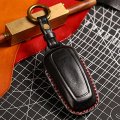 Easyant Ford Key Fob Cover Leather Car Case For F-150 Mustang Smart Keyless Entry 5 Buttons Black 