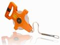 100-foot Fiberglass Tape Measure Bright Hard Plastic Reel With A Folding Crank In 1 8 Increments 