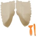2 Pcs Front Door Panel Armrest Covers Replacement Microfiber Leather Tan For Honda Pilot Se Ex Lx Touring 2009 2010 2011 2012 