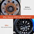 20 Piece Universal 17mm Wheel Lug Nut Bolt Cover Caps With Removal Tool Gray Plastic Protective For Volkswagen Audi Bmw Ford